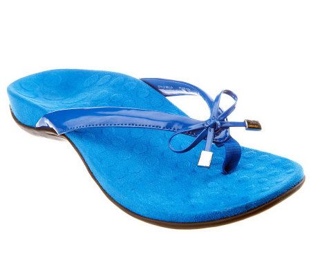 Orthaheel Bella Orthotic Thong Sandals with Bow Detail - A231205