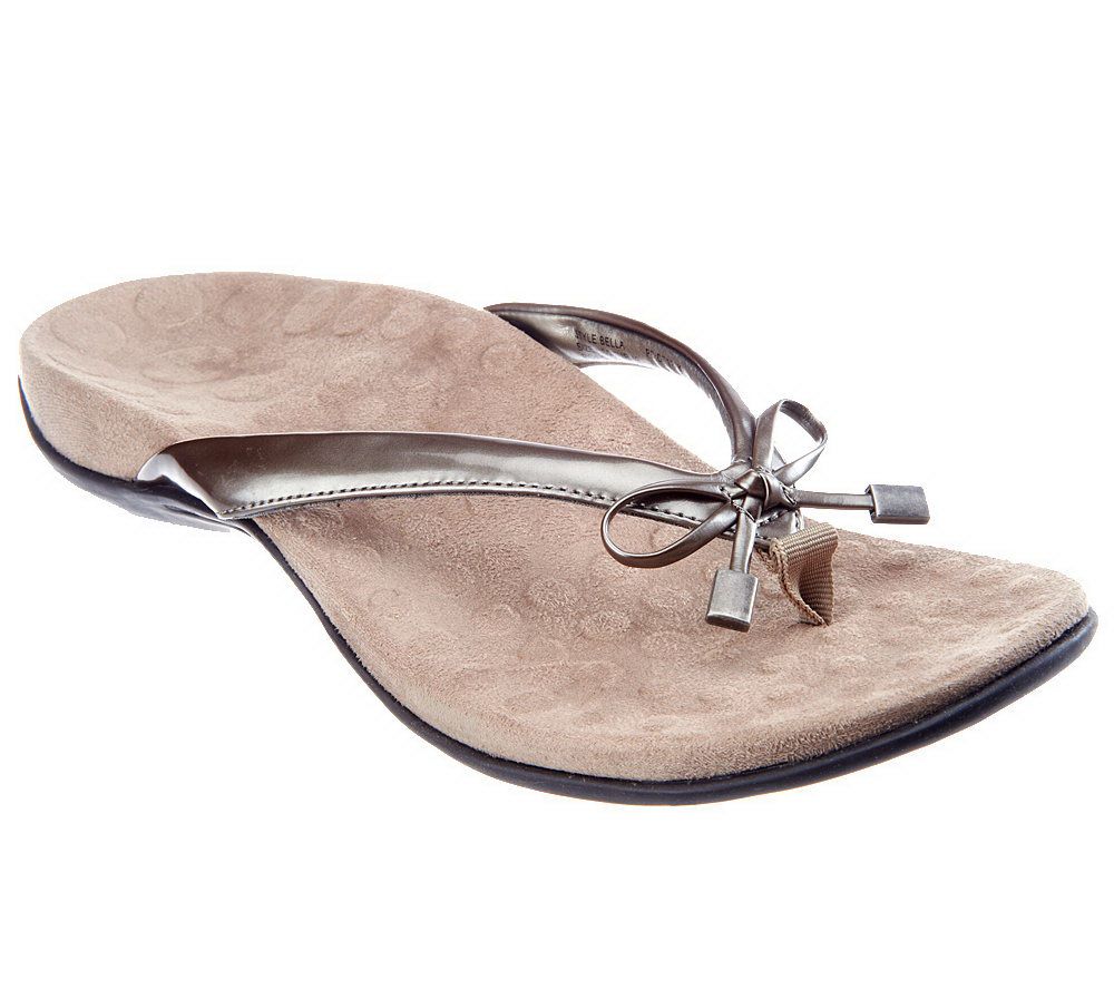 Orthaheel Bella Orthotic Thong Sandals with Bow Detail - A231205