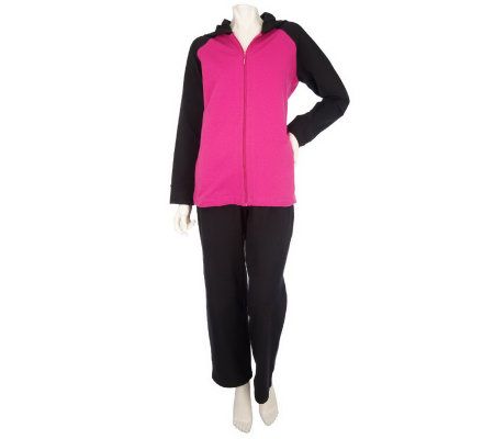 Sport Savvy French Terry Colorblock Jacket and Pant Set - A203706