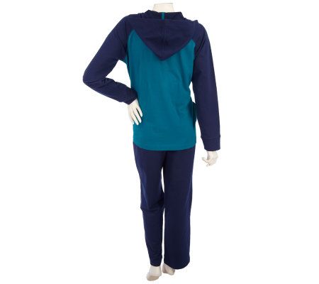 Sport Savvy French Terry Colorblock Jacket and Pant Set