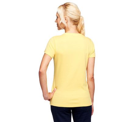 Isaac Mizrahi Live! Essentials Crew Neck Knit Tee