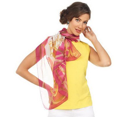 Joan Rivers Status Print Chiffon Scarf - A225006