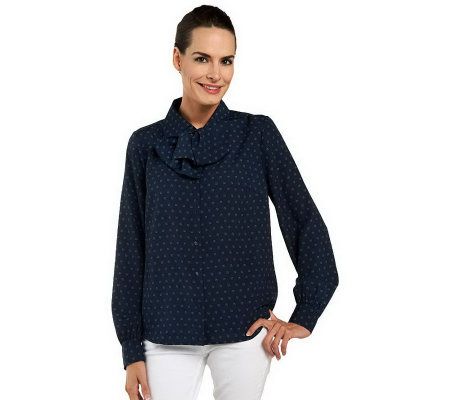 CE by Cristina Ehrlich Printed Blouse with Neck Tie - A226706