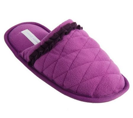 As Is Carole Hochman Microfleece Scuff Slippers - A230206