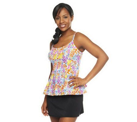 Fit 4 U Tummy Bella Vista Cami Peplum Skirtini - A231106