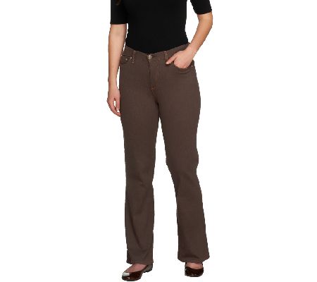 Denim & Co. Regular Modern Waist Brushed Heather 5 Pocket Jeans - A73606