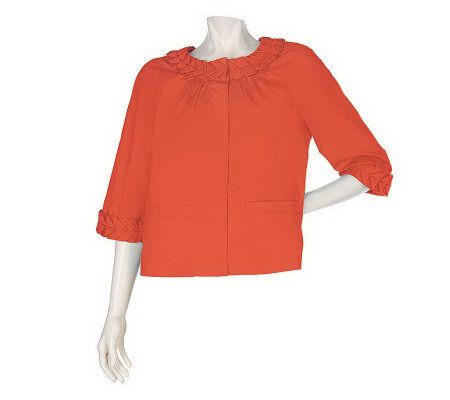 Simply. Chloe Dao Origami Pleat Stretch Crop Jacket - A87506