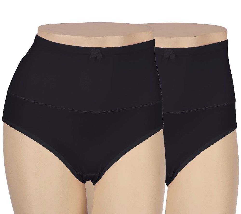 Carol Wior 2-pr.Microfiber Belly Band Shapewear Brief Panty - A00107