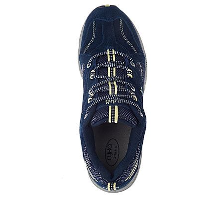 Ryka Water Resistant Suede Lace-up Walking Shoes w/Rocker Tech