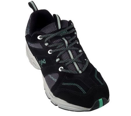 Ryka Water Resistant Suede Lace-up Walking Shoes w/Rocker Tech - A202907