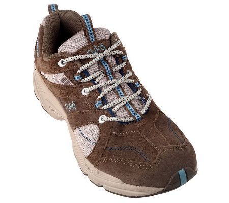 Ryka Water Resistant Suede Lace-up Walking Shoes w/Rocker Tech - A202907