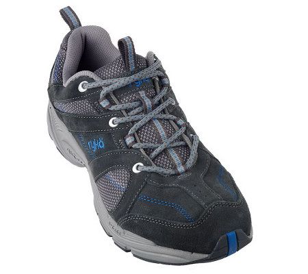 Ryka Water Resistant Suede Lace-up Walking Shoes w/Rocker Tech - A202907