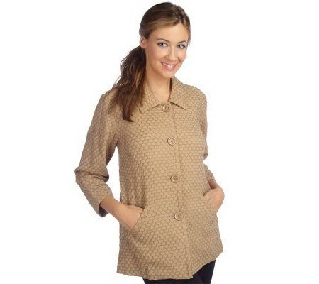 George Simonton Honeycomb Textured Jacquard A-Line Jacket - A204207