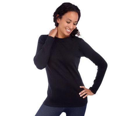 Isaac Mizrahi Live! Essentials Long Sleeve Knit Tee - A210207