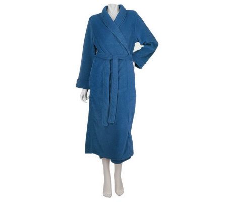 Stan Herman Solid Plush Set-in Back Robe - A218407