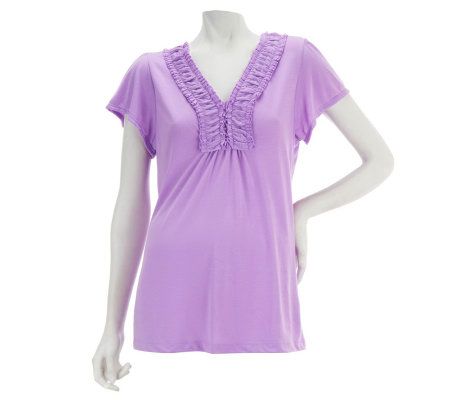 Carole Hochman Lily Strokes Jersey Knit 2-piece PJ Capri Set