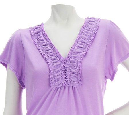 Carole Hochman Lily Strokes Jersey Knit 2-piece PJ Capri Set