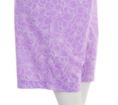 Carole Hochman Lily Strokes Jersey Knit 2-piece PJ Capri Set