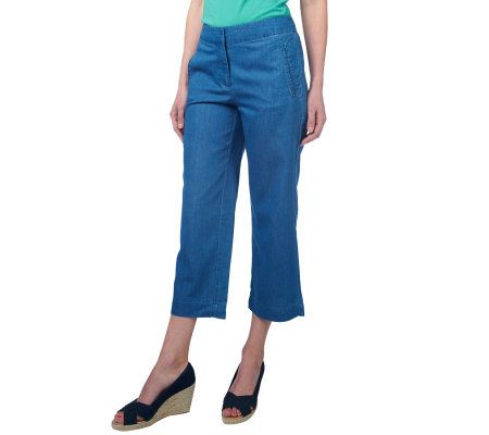 Liz Claiborne New York Jackie Denim Crop Pants - A220807