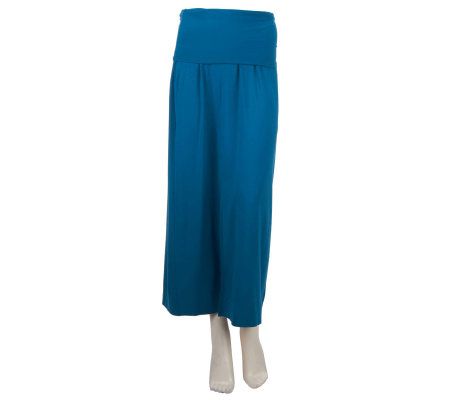 George Simonton Maxi Skirt with Foldover Waistband & Front Slit - A222207