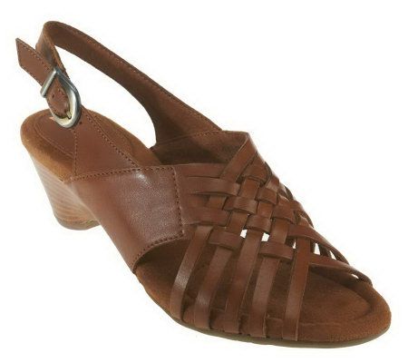 White Mountain Roadworthy Leather Woven Sandals - A222607