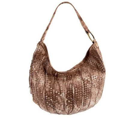Hobo Woven Leather Entwine Hobo with Gradient Color - A223707