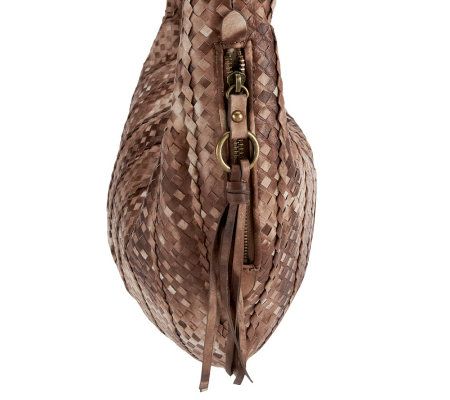 Hobo Woven Leather Entwine Hobo with Gradient Color