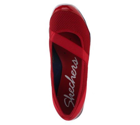 Skechers Mesh Skimmers with Diagonal Gored Strap