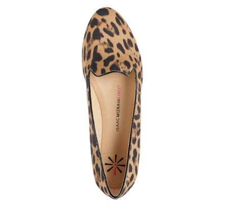 Isaac Mizrahi Live! Slip-on Moccasins with Patent Trim