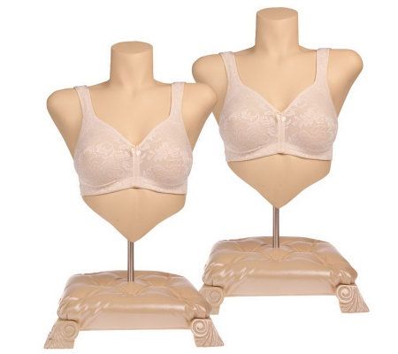 Breezies S/2 Soft Cup Signature Logo Lace Bras with UltimAir Lining - A49907