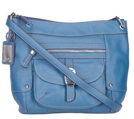 Tignanello Pebble Leather Convertible Crossbody Bag w/Front Pocket