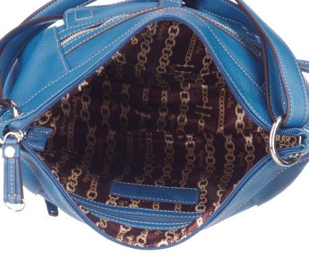 Tignanello Pebble Leather Convertible Crossbody Bag w/Front Pocket