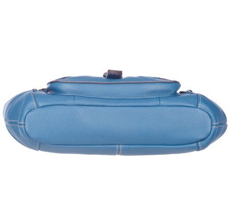 Tignanello Pebble Leather Convertible Crossbody Bag w/Front Pocket