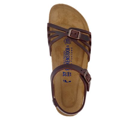 Birkenstock Leather Soft Footbed Cutout Sandals with Backstrap
