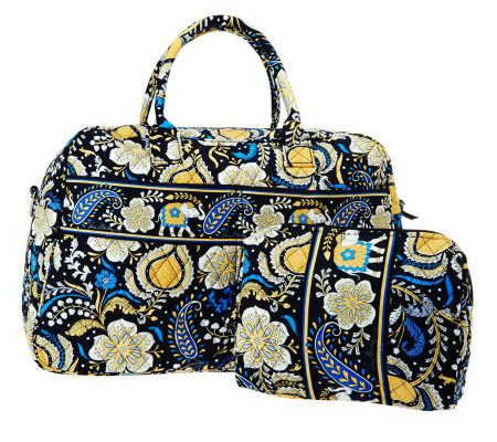Vera Bradley Signature Print Weekender Bag and Cosmetic Case - A222108
