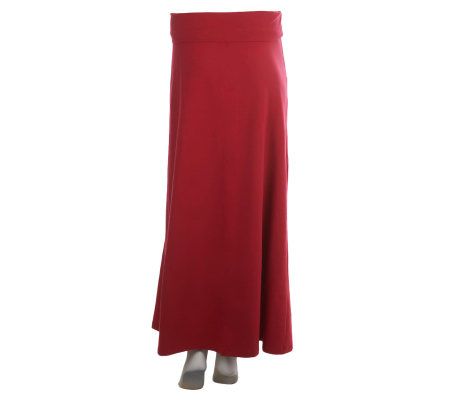 Women with Control Petite Foldover Maxi Skirt