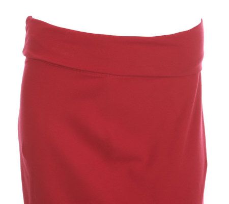 Women with Control Petite Foldover Maxi Skirt