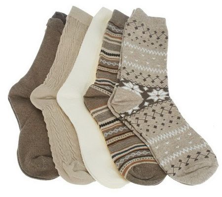 Passione Calze Set of 5 Luxury Crew Socks - A226208