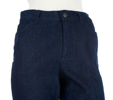 Denim & Co. Regular Modern Waist Colored Denim Boot Cut Jeans