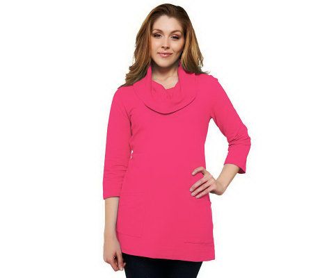 Liz Claiborne New York 3/4 Sleeve Tunic w/Pocket Detail - A230908