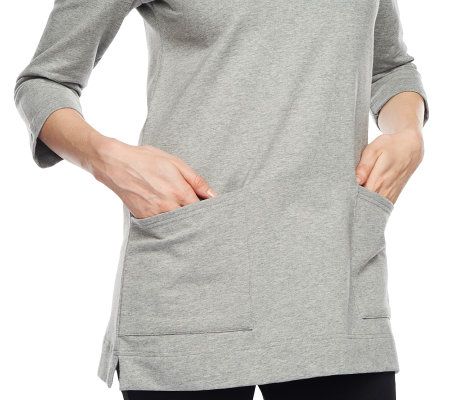 Liz Claiborne New York 3/4 Sleeve Tunic w/Pocket Detail