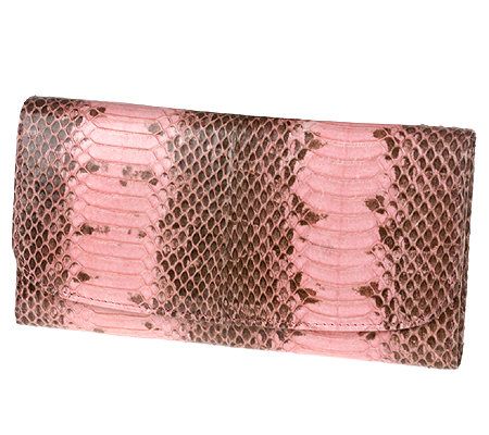 Lee Sands Ladies Flap Front Snakeskin Wallet - A323908