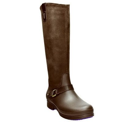 Crocs Equestrian Suede Tall Boots - A326108