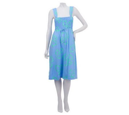Stan Herman Whimsey Cotton Jersey Smocked Sundress - A214409