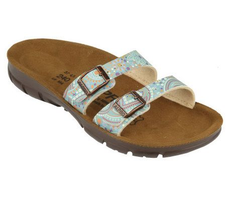 Alpro Printed Double Strap Adj. Buckle Sandals - A215309