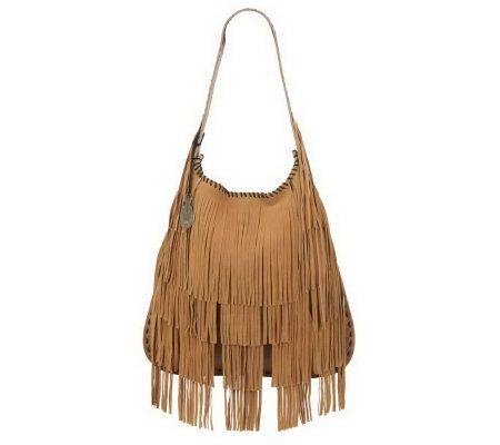 Muxo by Camila Alves Leather Fringe Hobo - A219209