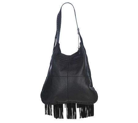 Muxo by Camila Alves Leather Fringe Hobo