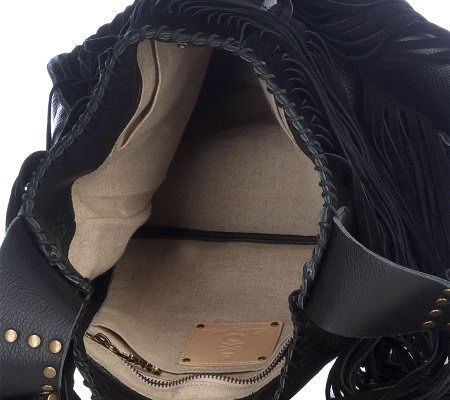 Muxo by Camila Alves Leather Fringe Hobo