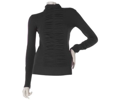 M by Marc Bouwer Ruched Turtleneck Sweater - A220109