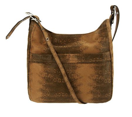 B. Makowsky Leather Adjustable Shoulder Bag w/Front Pockets - A229009
